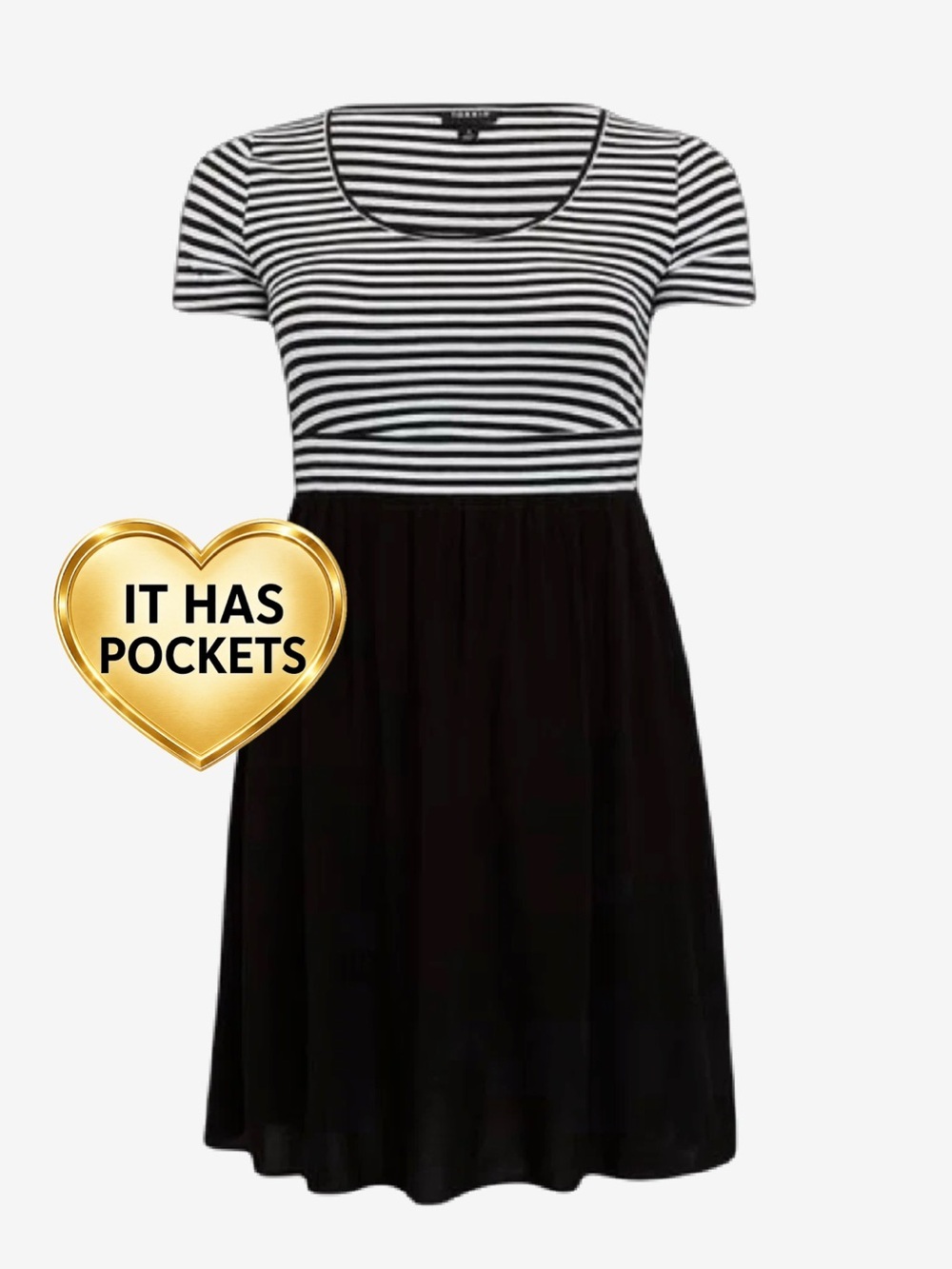 NWT Torrid black and white stripe dress | 00X 10